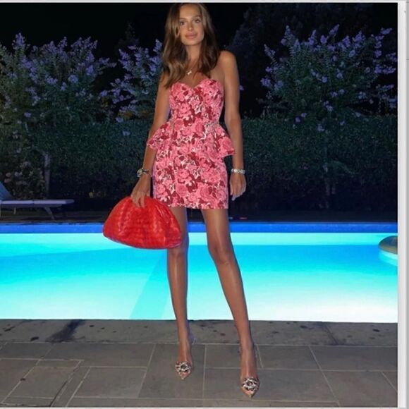 ZARA FLORAL JACQUARD DRESS - Picture 7 of 16